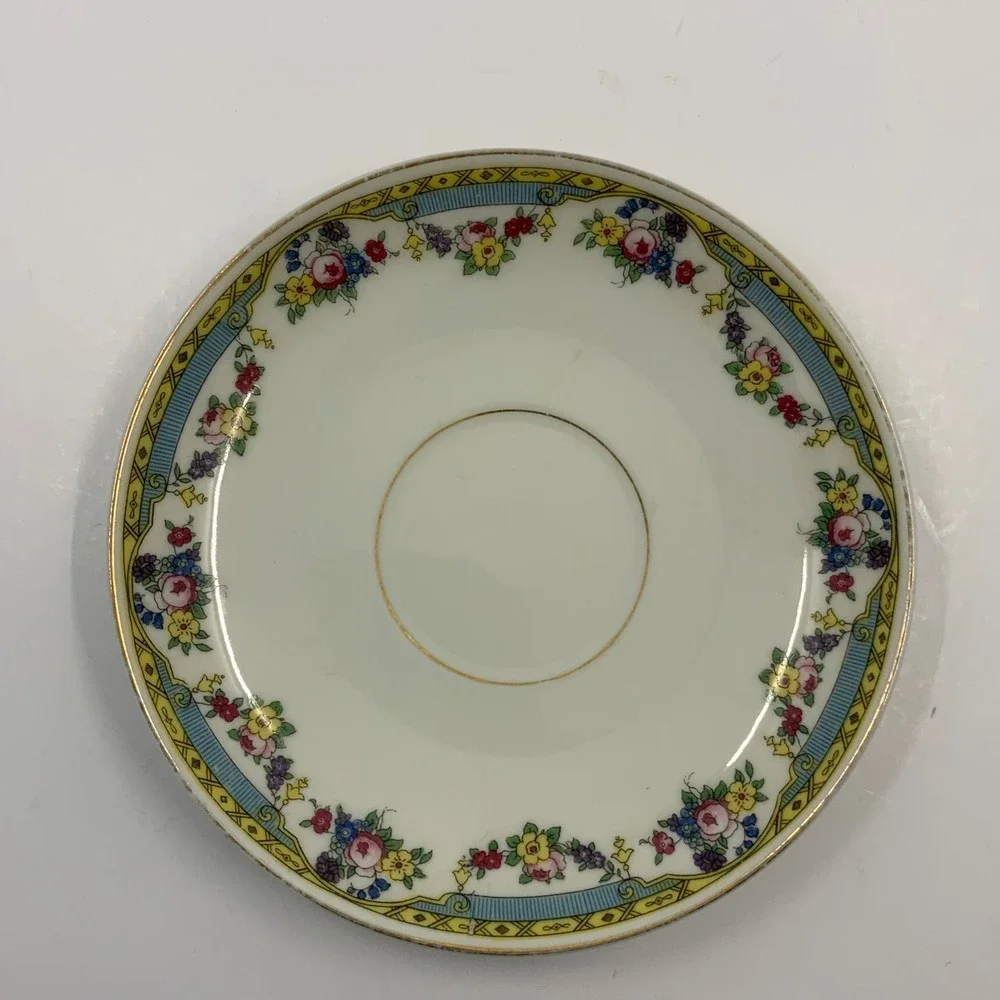 Vintage TK Thun Saucer Devonshire Porcelain Multicolor 5.75in